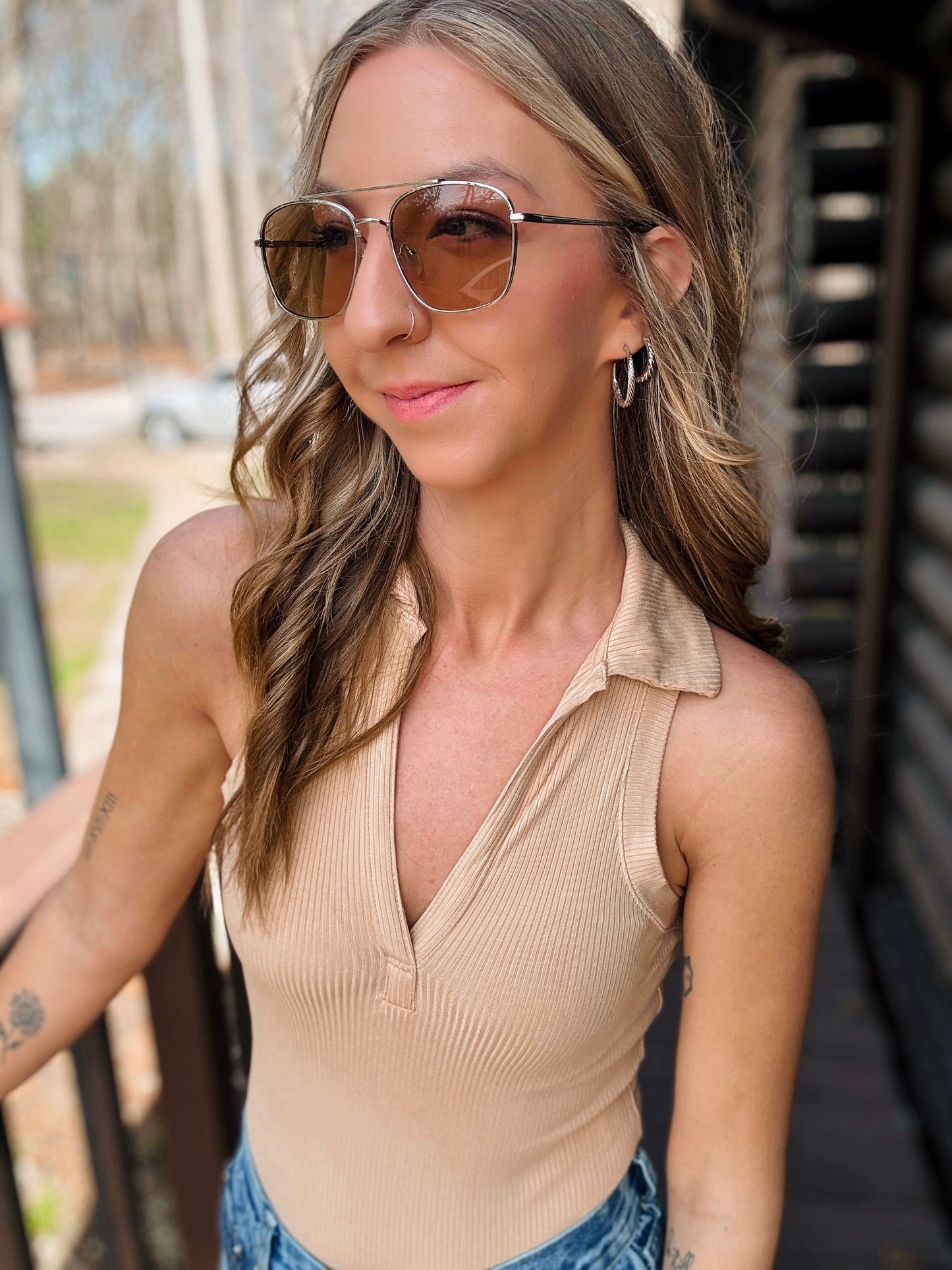 Mixed Textured Metallic Hoop Earrings Set