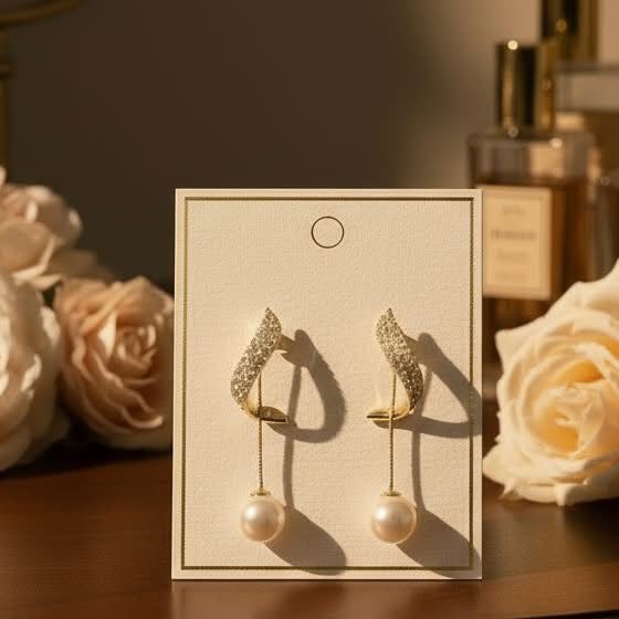 Frosted Pearl Sparkle Studs