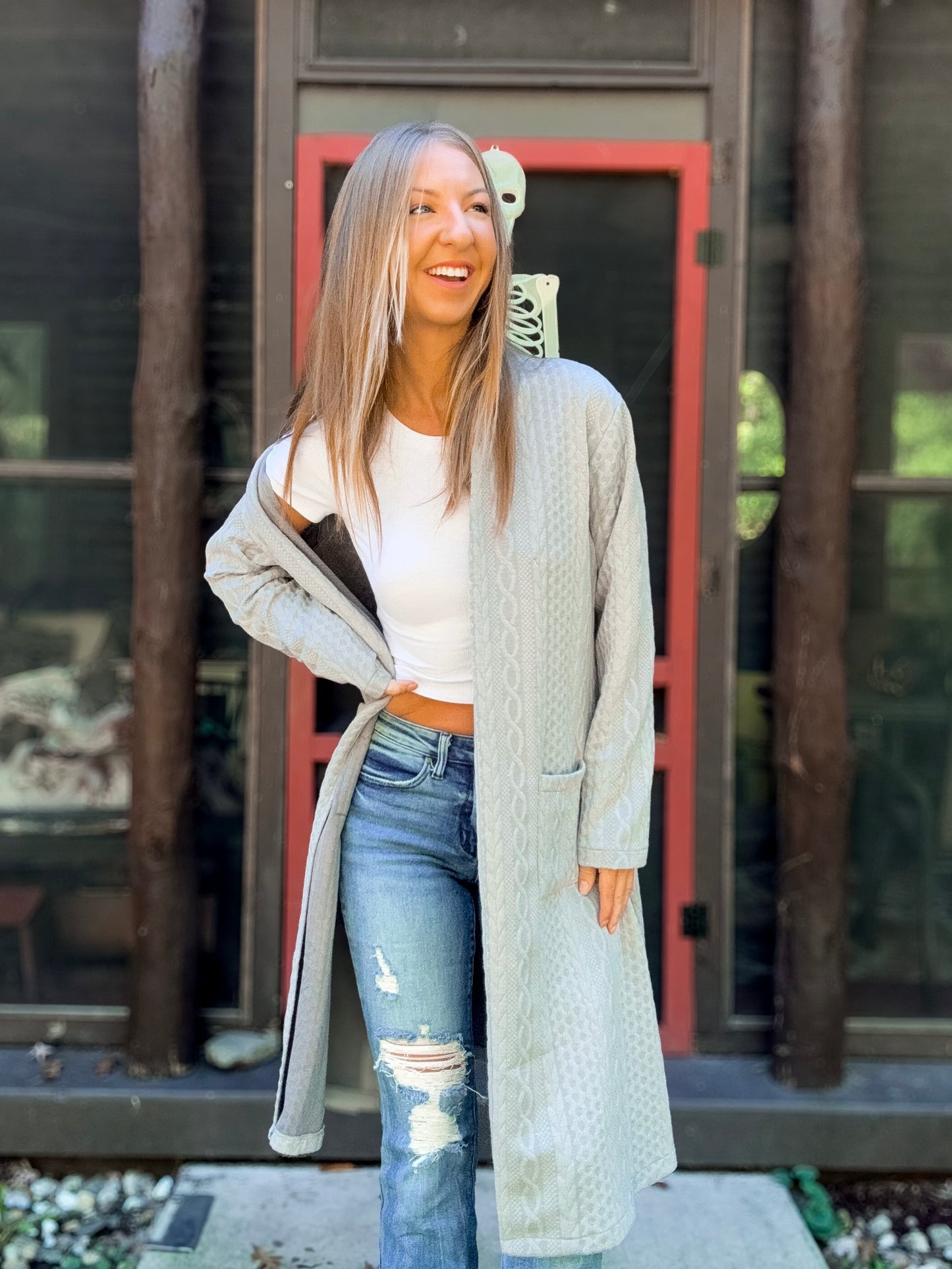 Mid-Rise Flared Denim