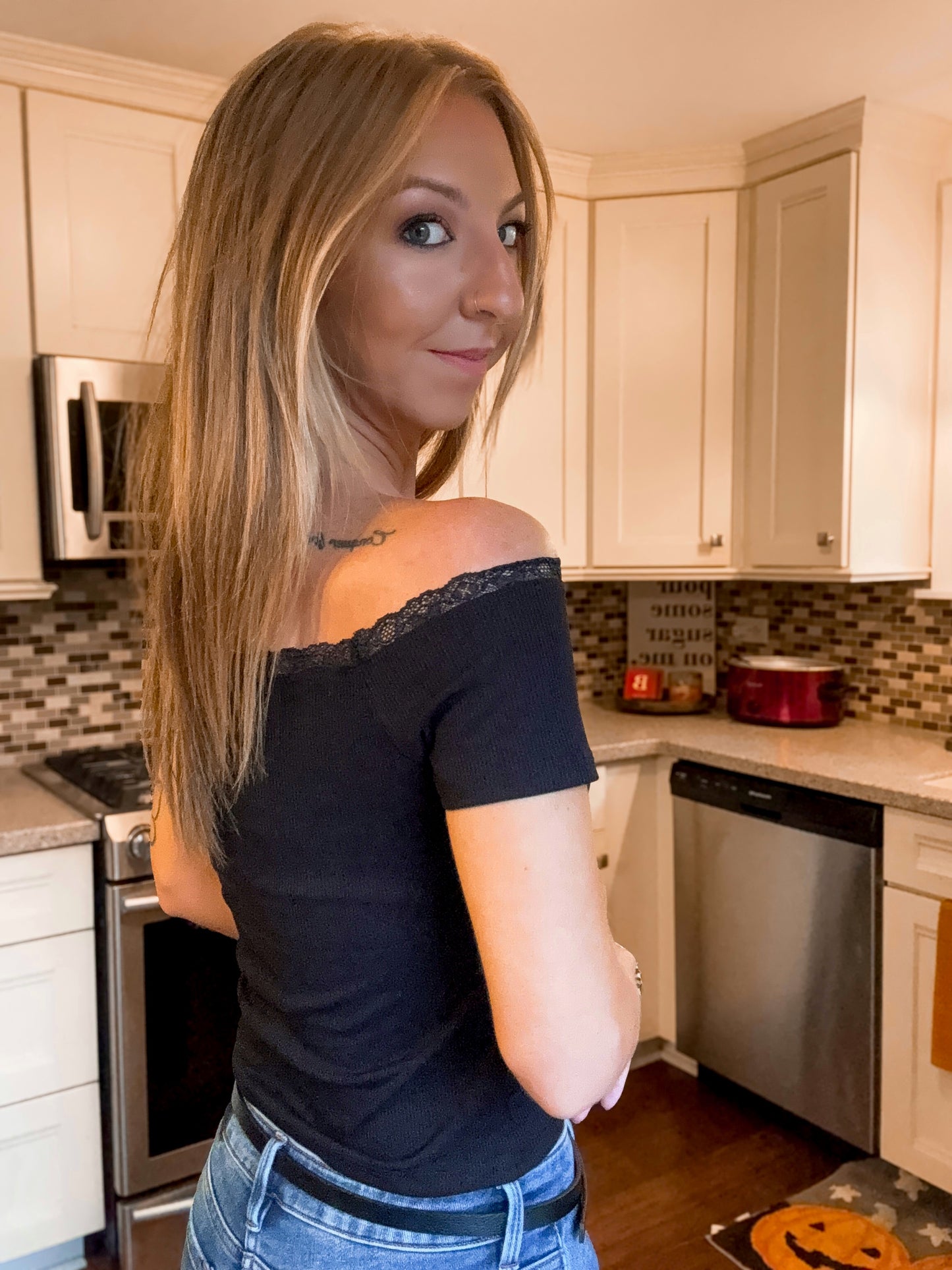 Moonlight Lace Off-Shoulder Top