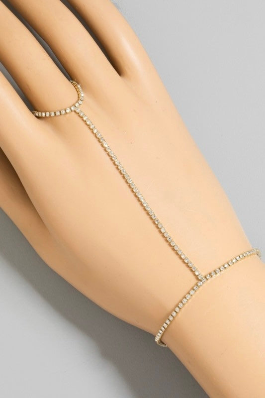 Crystal Hand Chain Bracelet