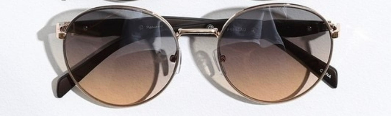 Eclipse Two-Tone Round Sunglasses