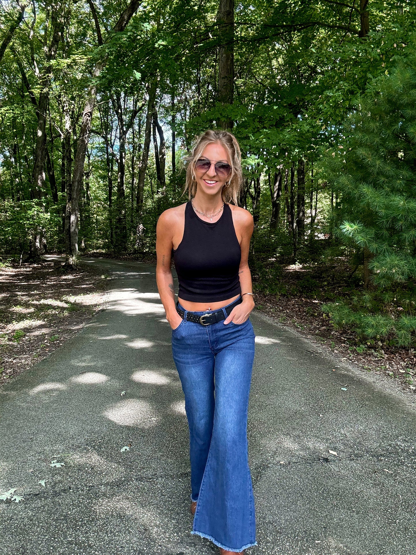 High Neck Racer-Back Top