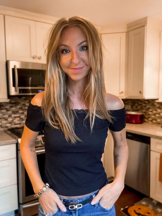 Moonlight Lace Off-Shoulder Top