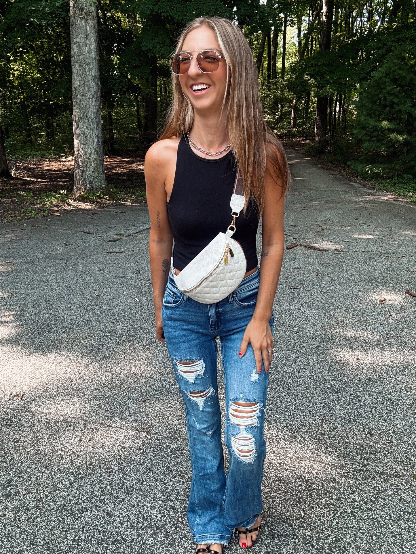 High Neck Racer-Back Top