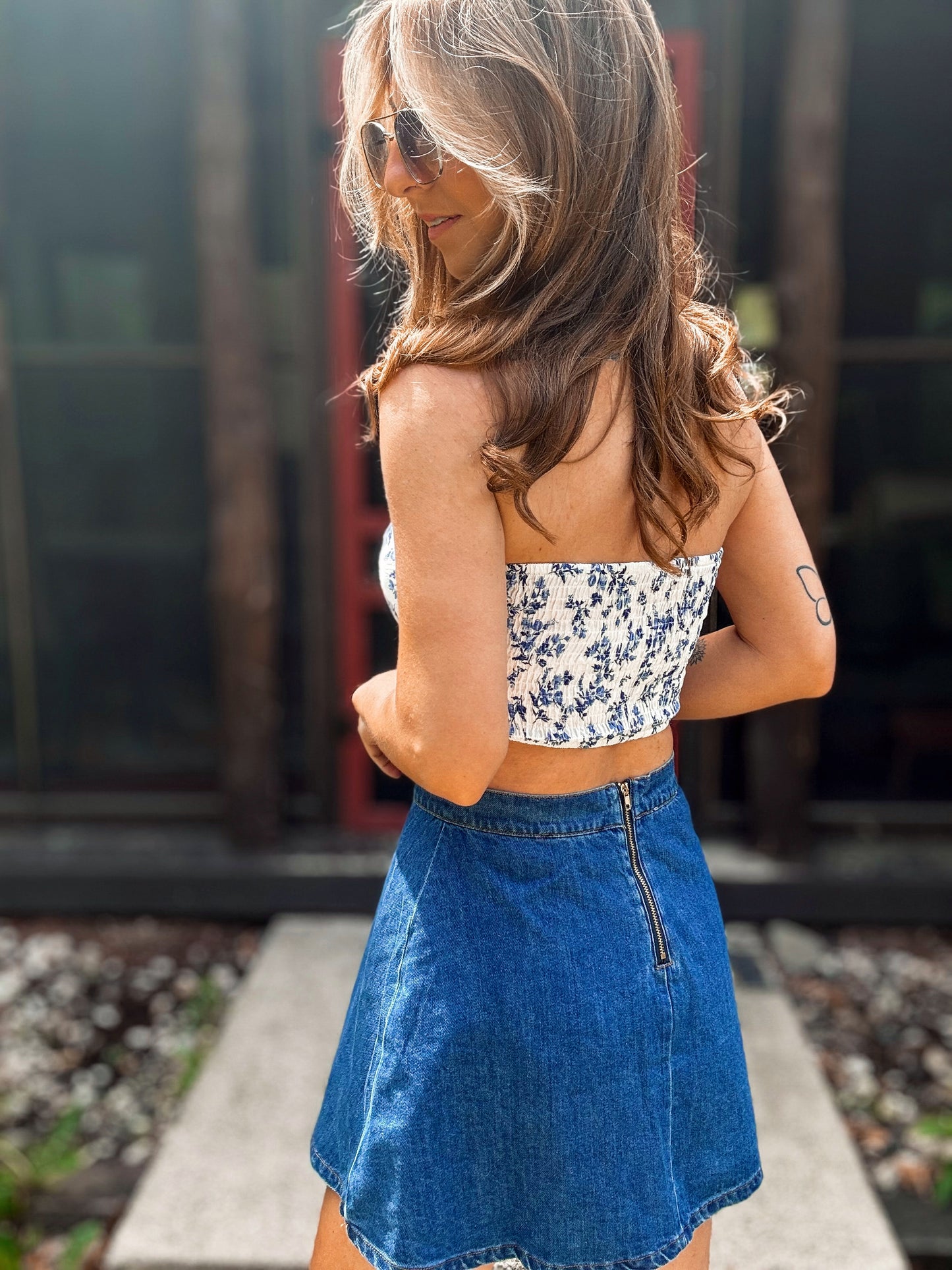 Floral Blossom Bandeau Top