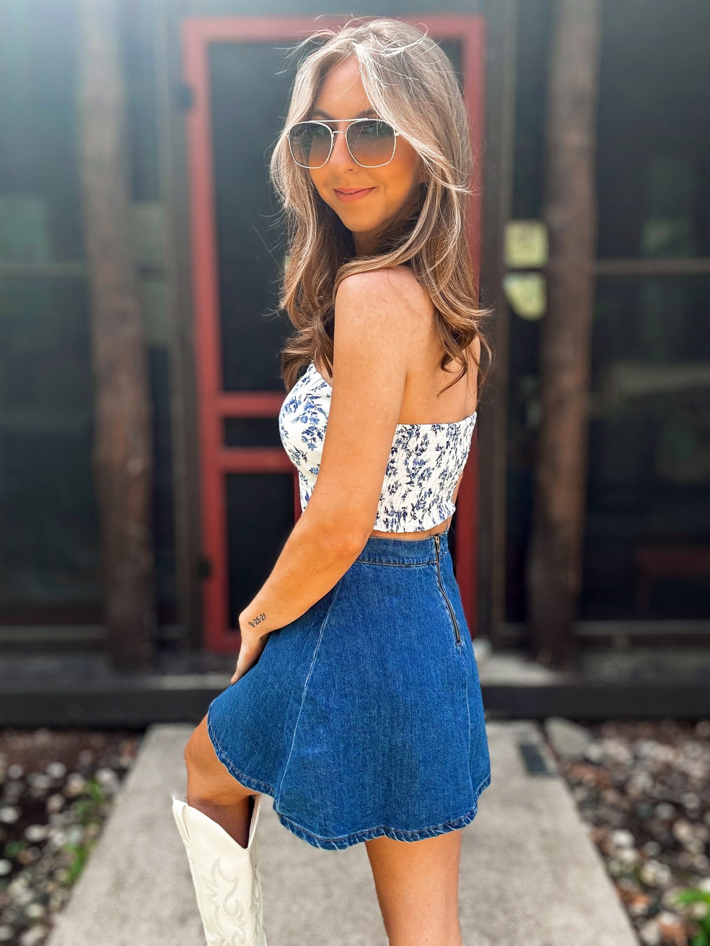 Floral Blossom Bandeau Top