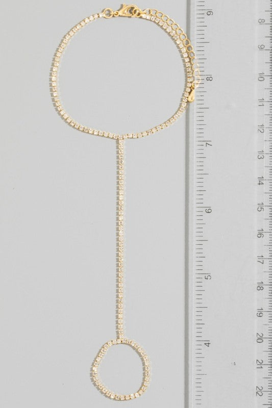 Crystal Hand Chain Bracelet
