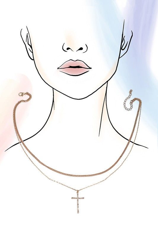 Eternal Glow Cross Necklace