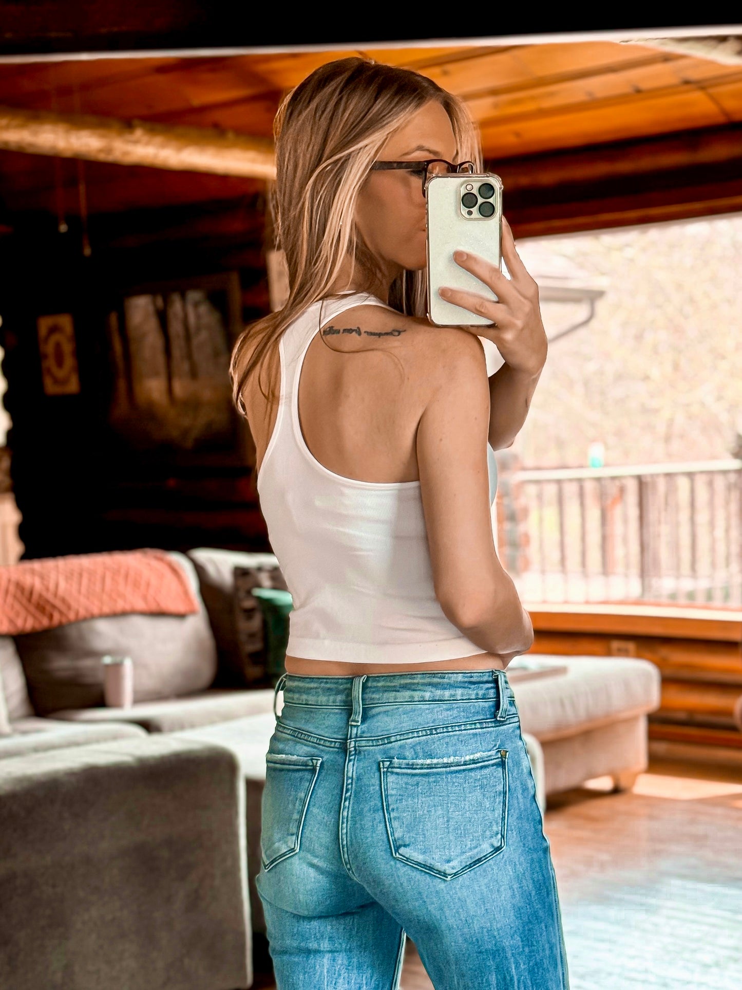 High Neck Racer-Back Top