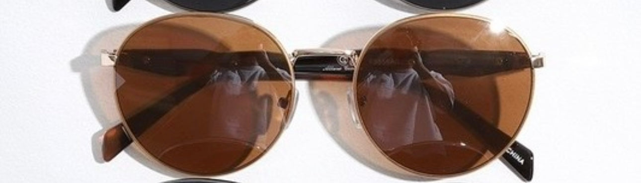 Eclipse Two-Tone Round Sunglasses