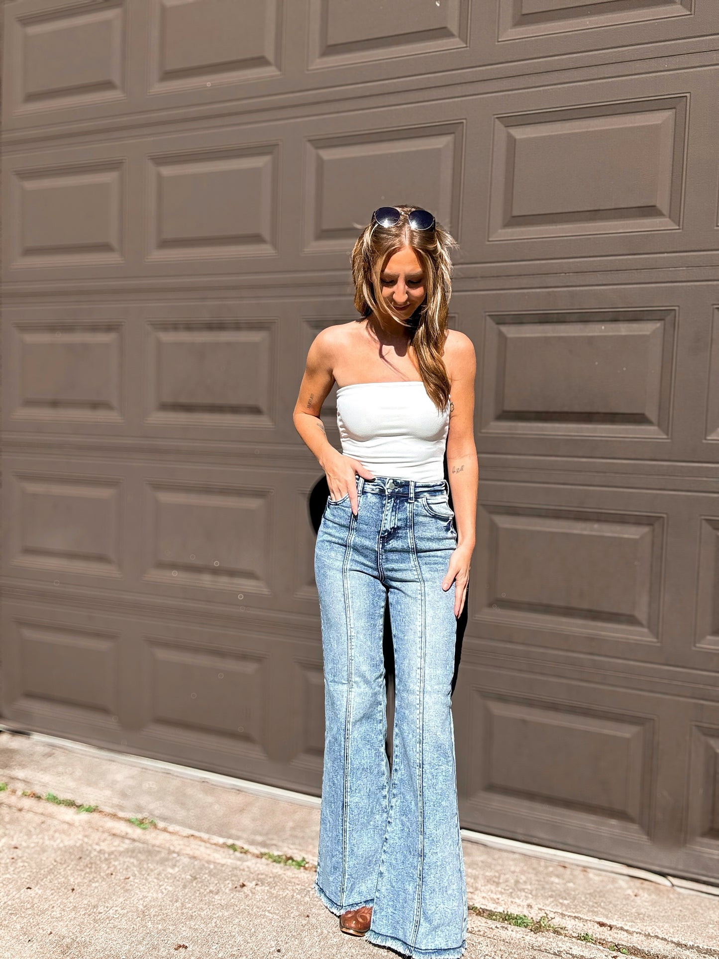 Light Wash Sundance Western Flares