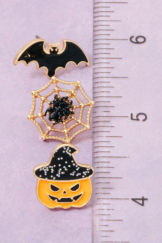Spooky Trio Halloween Stud Earrings