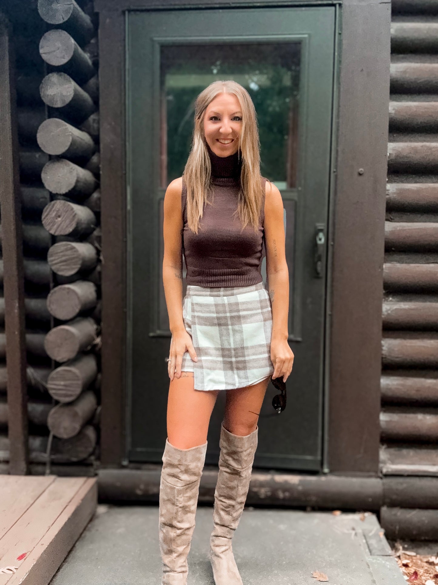 Autumn Stroll Plaid Skort