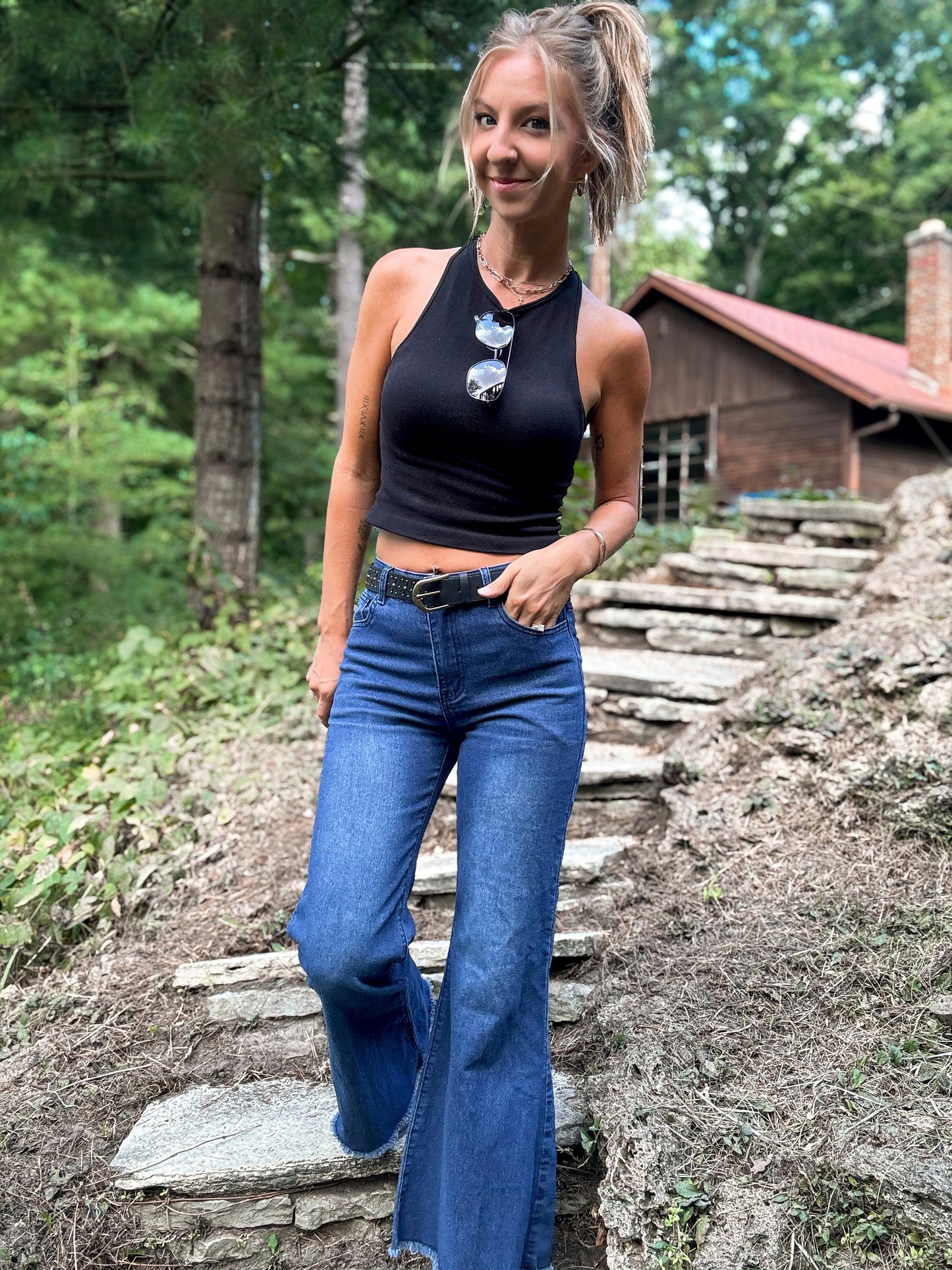 High Neck Racer-Back Top