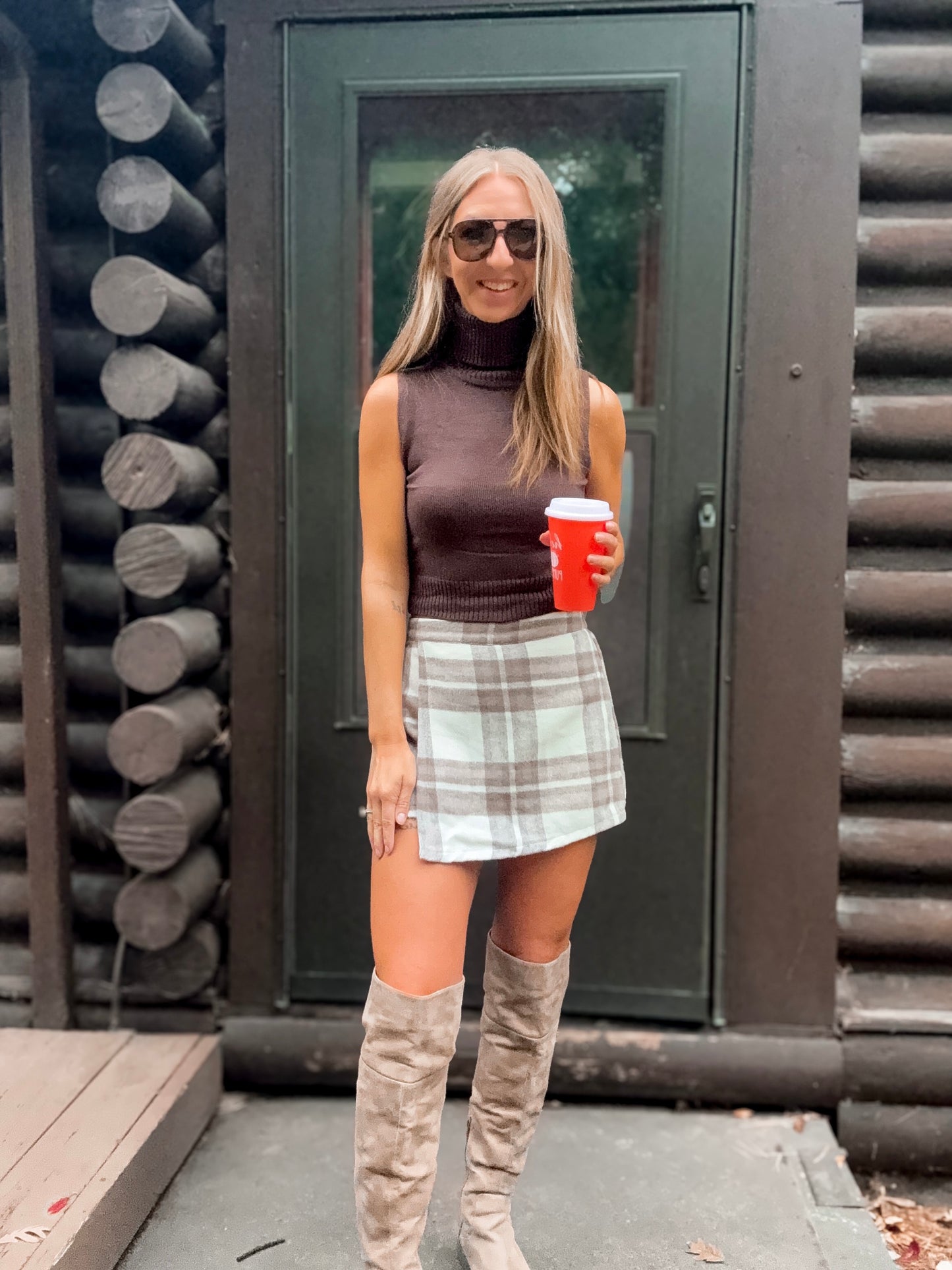 Autumn Stroll Plaid Skort