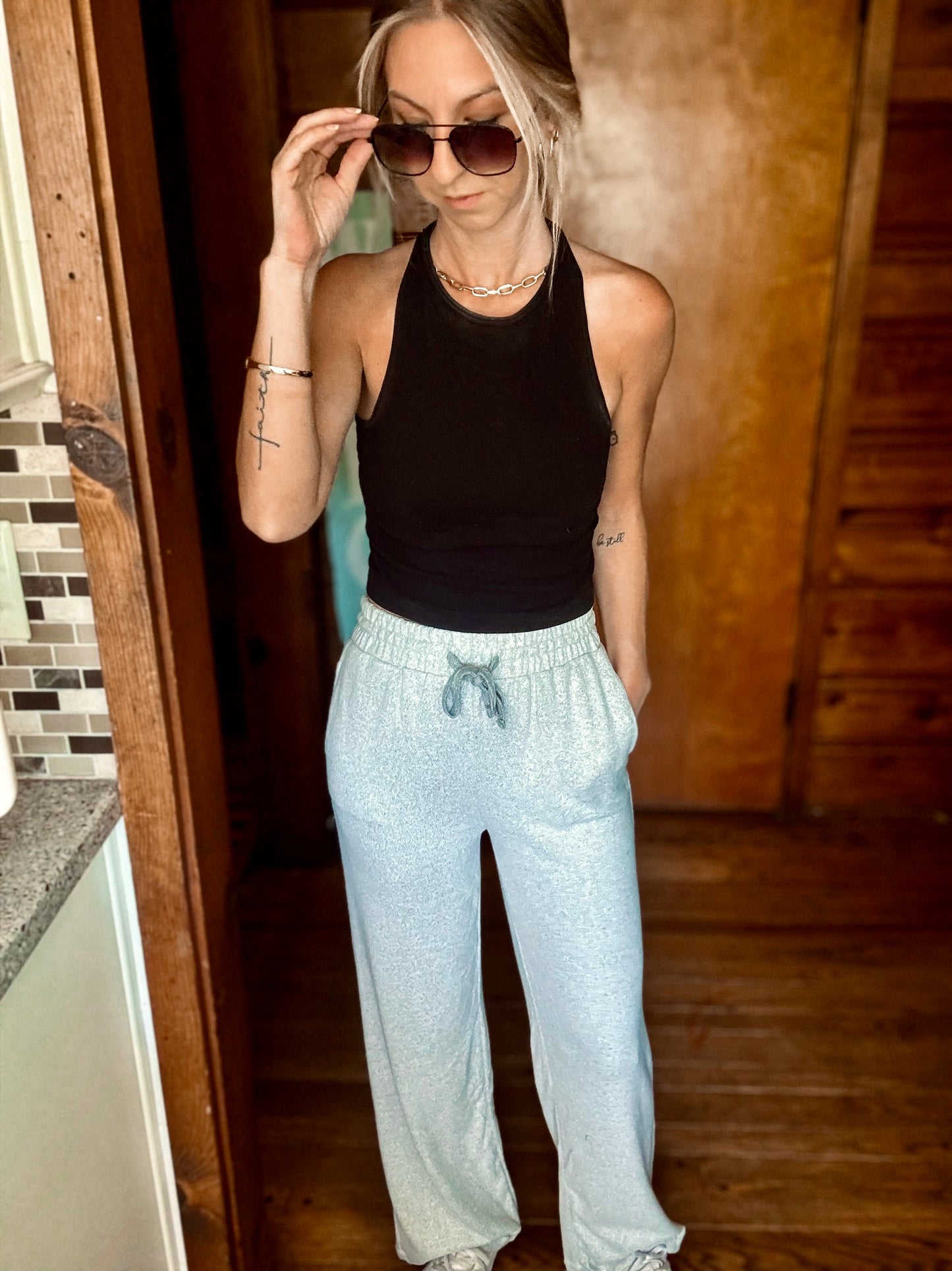 High Neck Racer-Back Top