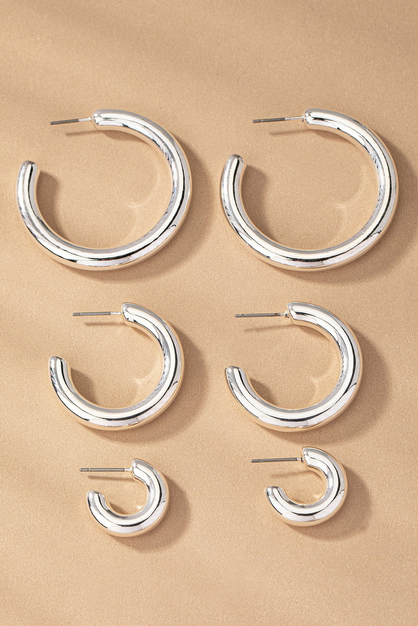 Triple Threat Hoop Earrings Set