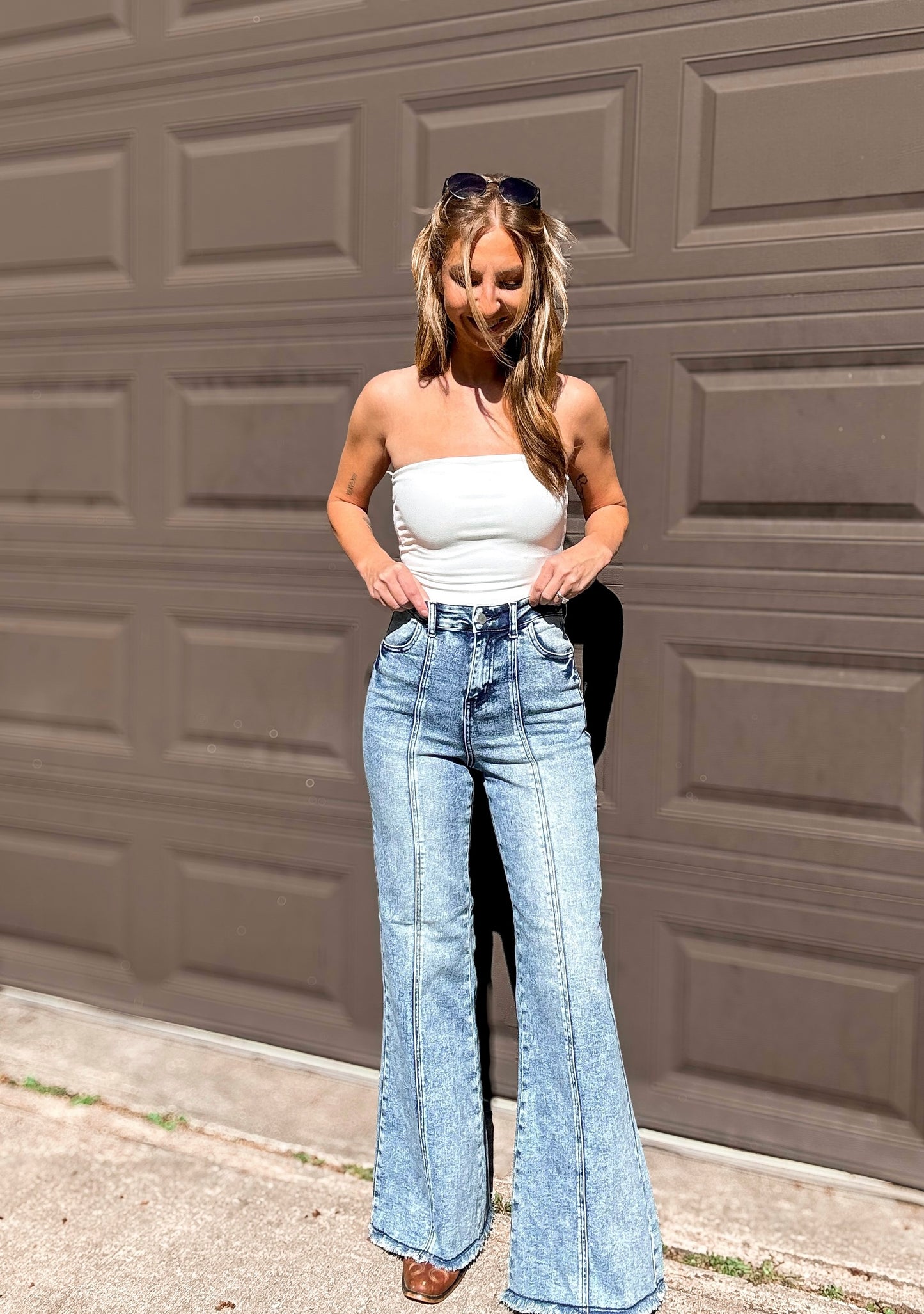Light Wash Sundance Western Flares