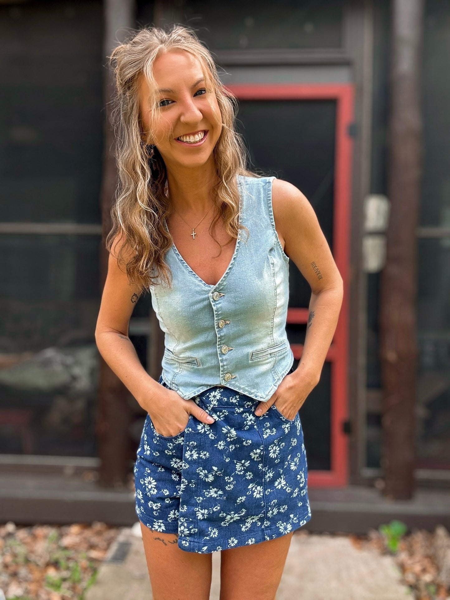 Petal Wash Crossover Skort