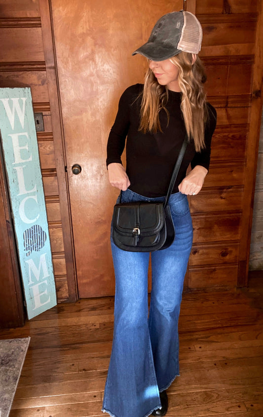 Flare & Square: High-Waist Denim