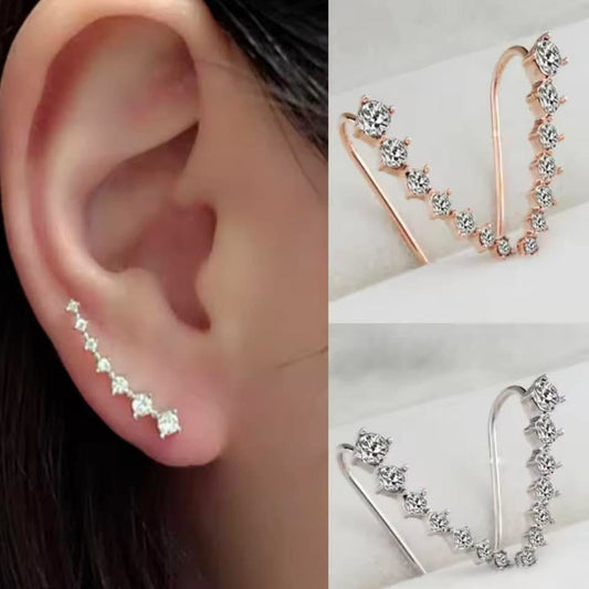 Rhinestone Climbers Earring Set