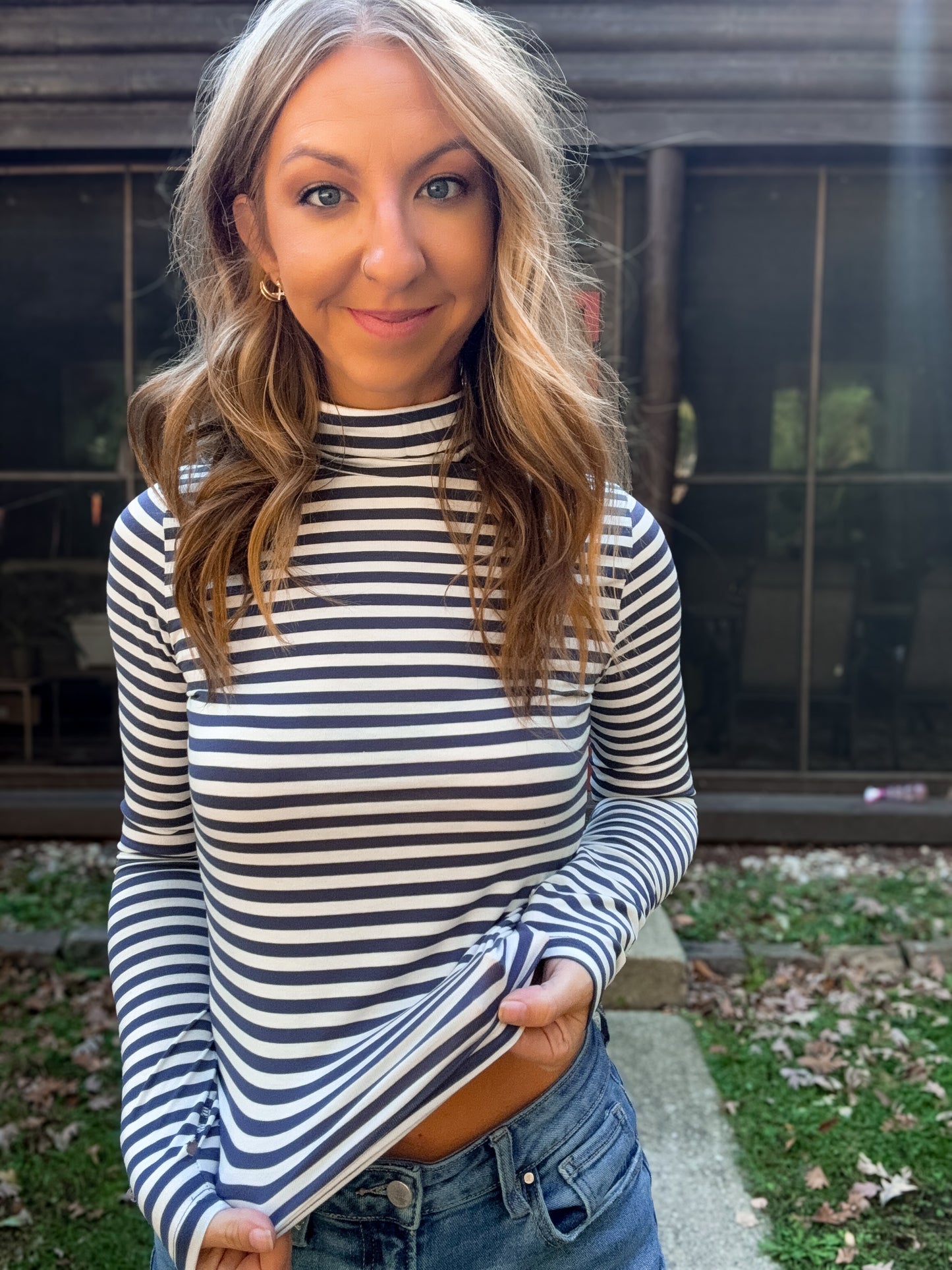 Coastal Stripe Turtleneck