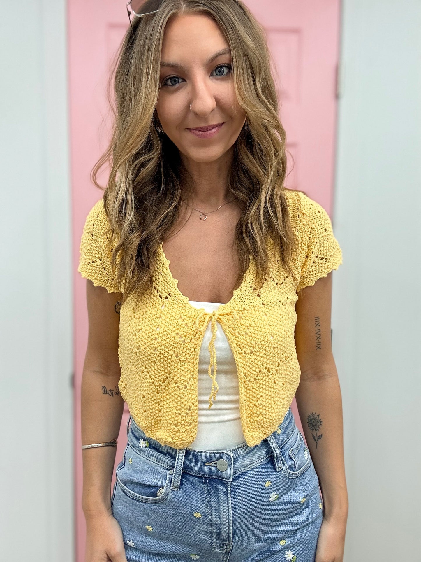 Sweet Like Sunshine Tie-Front Cardigan