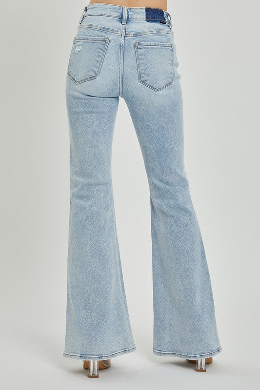 Skyline Button-Flare Jeans