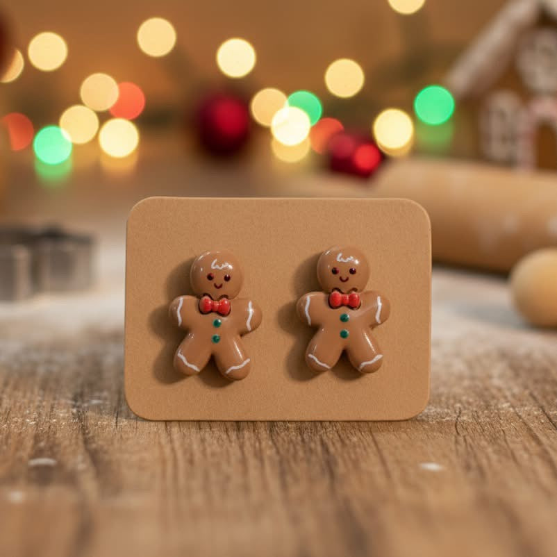 Gingerbread Cutie Studs
