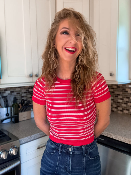 Candy Stripe Seamless Tee