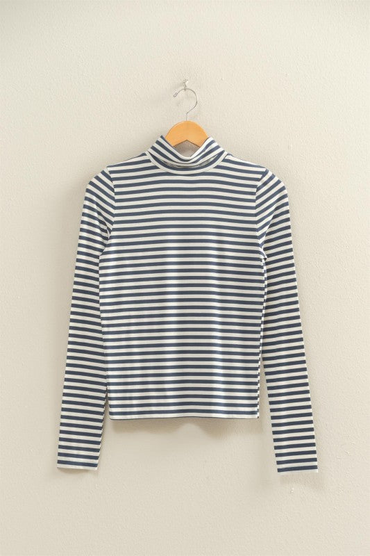 Coastal Stripe Turtleneck