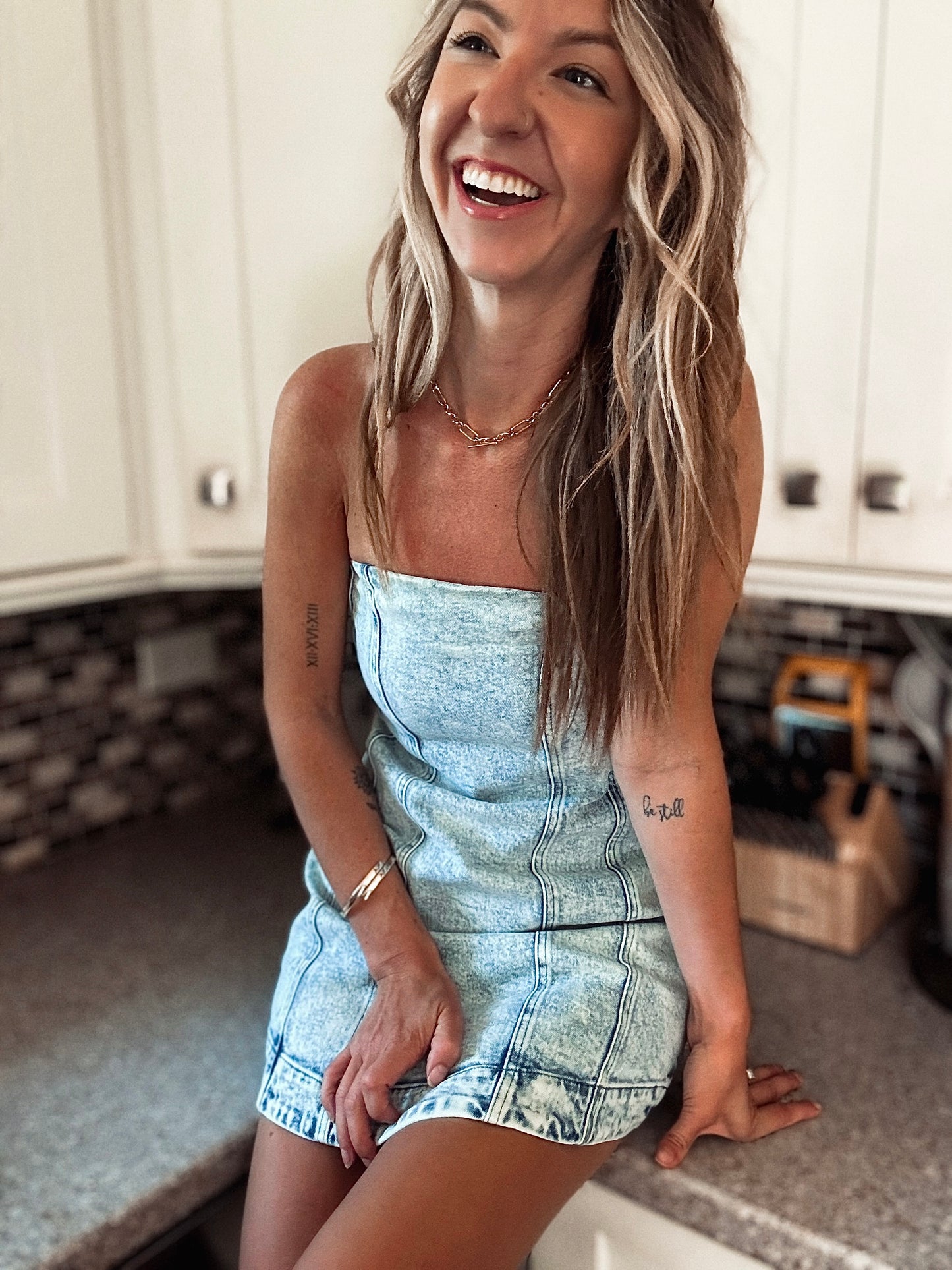 Vintage Charm Denim Dress