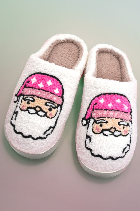 Pink Santa Cozy Slippers