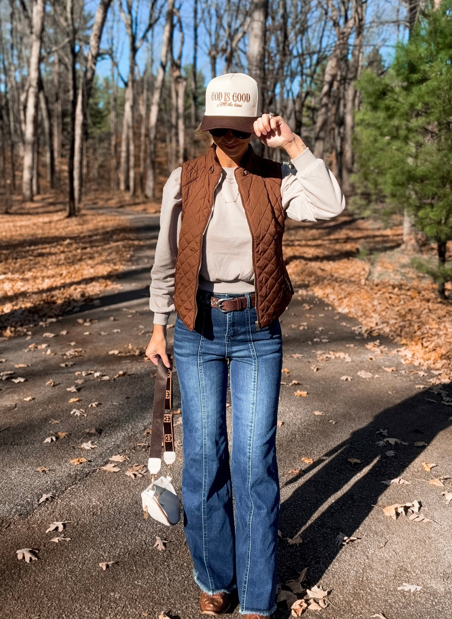 Cocoa Trim Quilted Cutie