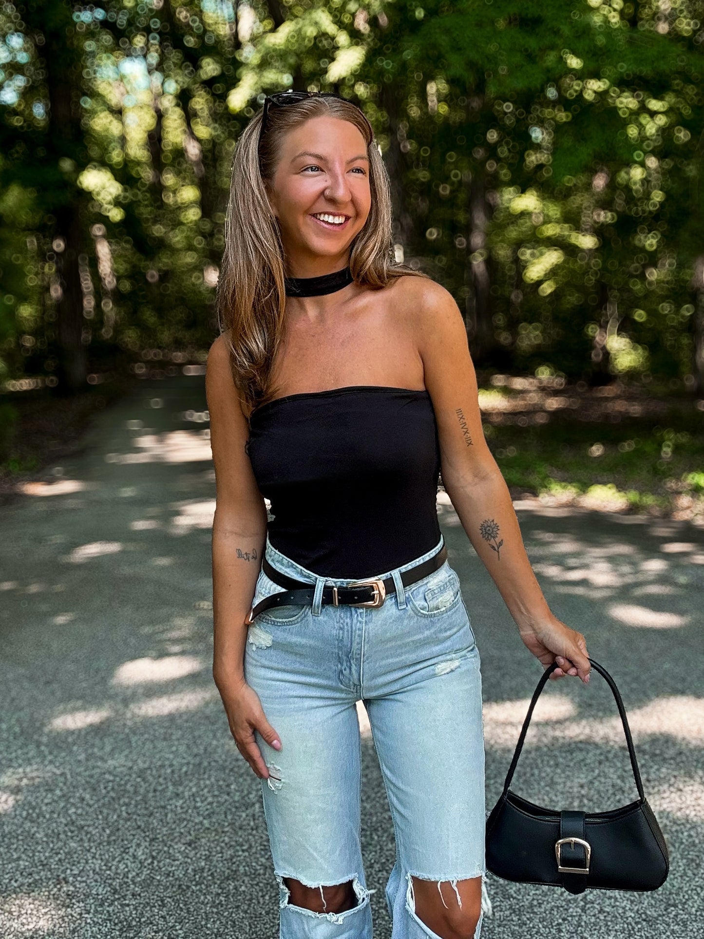 Head Turner Choker Tube Top
