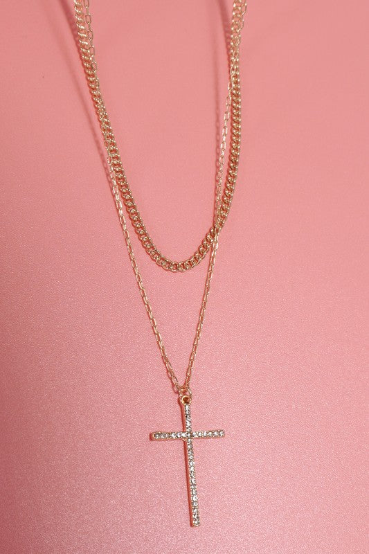 Eternal Glow Cross Necklace