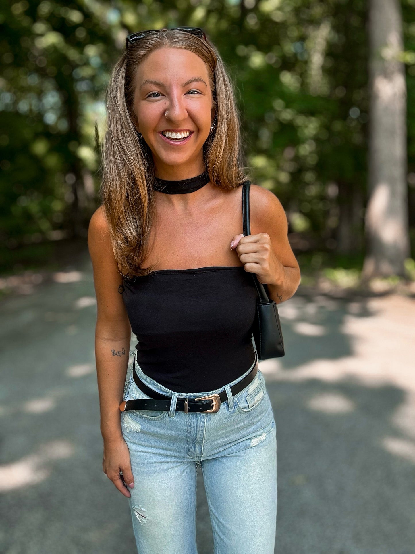Head Turner Choker Tube Top