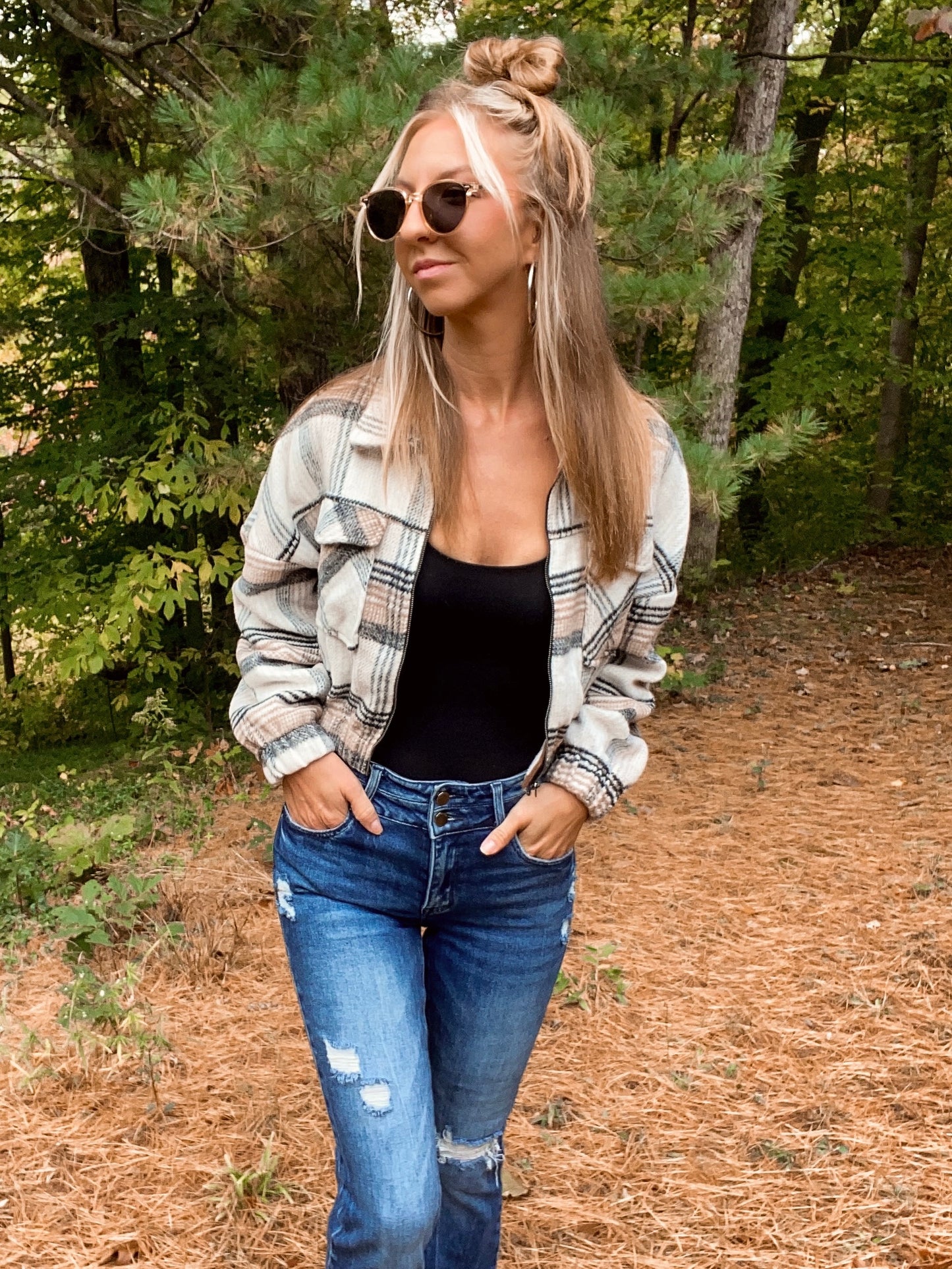 Plaid To The Bone: Cropped Chic Jacket