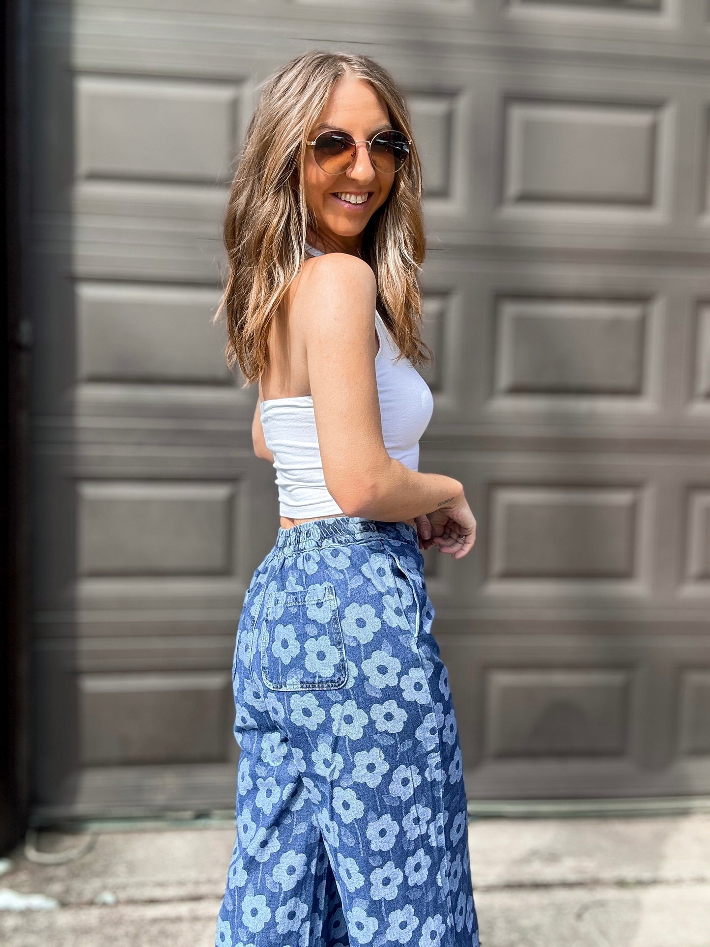 Vintage Floral Drift Pants