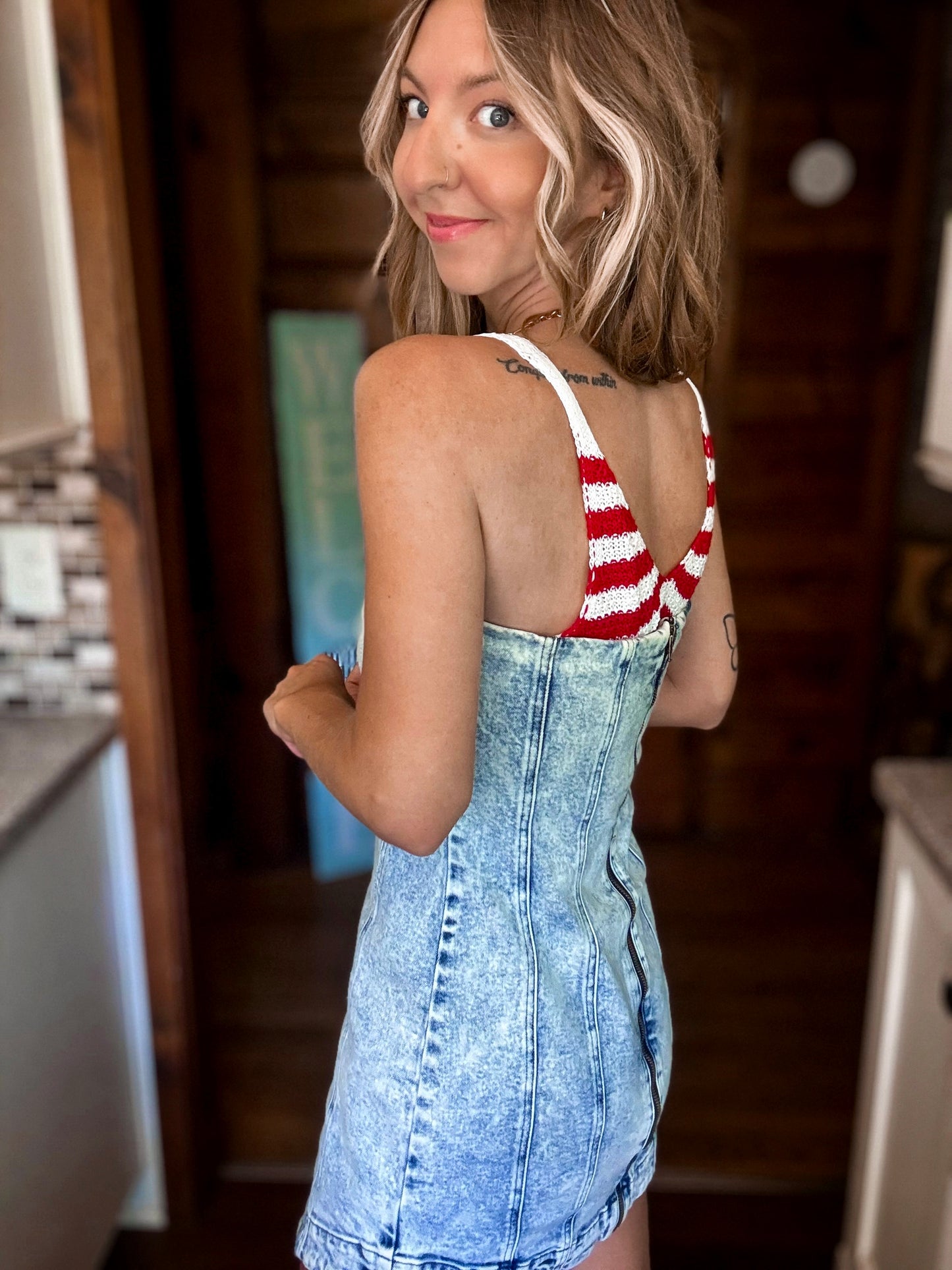 Vintage Charm Denim Dress