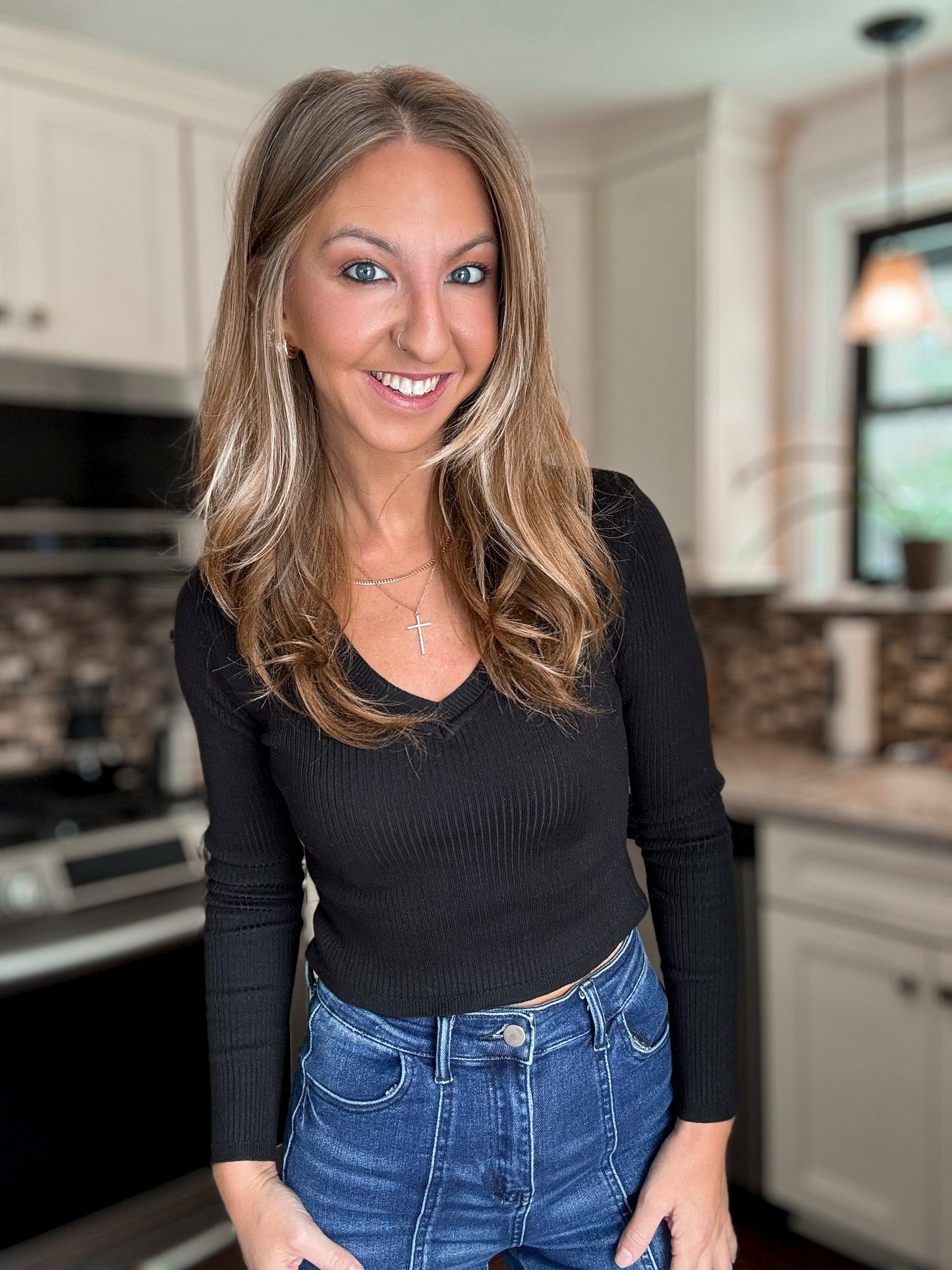 Ribbed Signature Long Sleeve