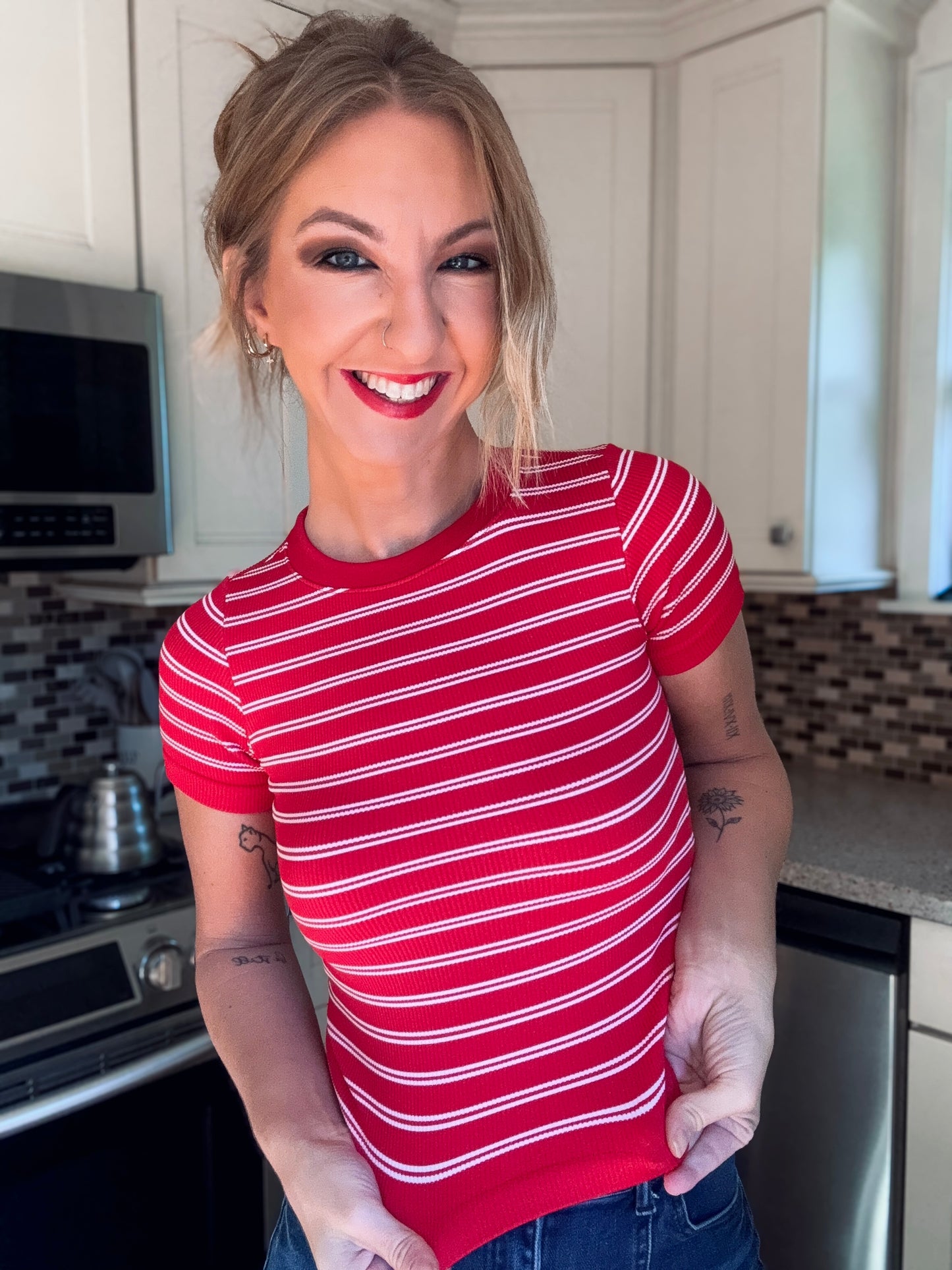 Candy Stripe Seamless Tee