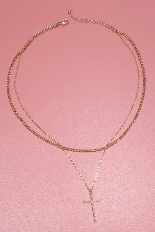 Eternal Glow Cross Necklace