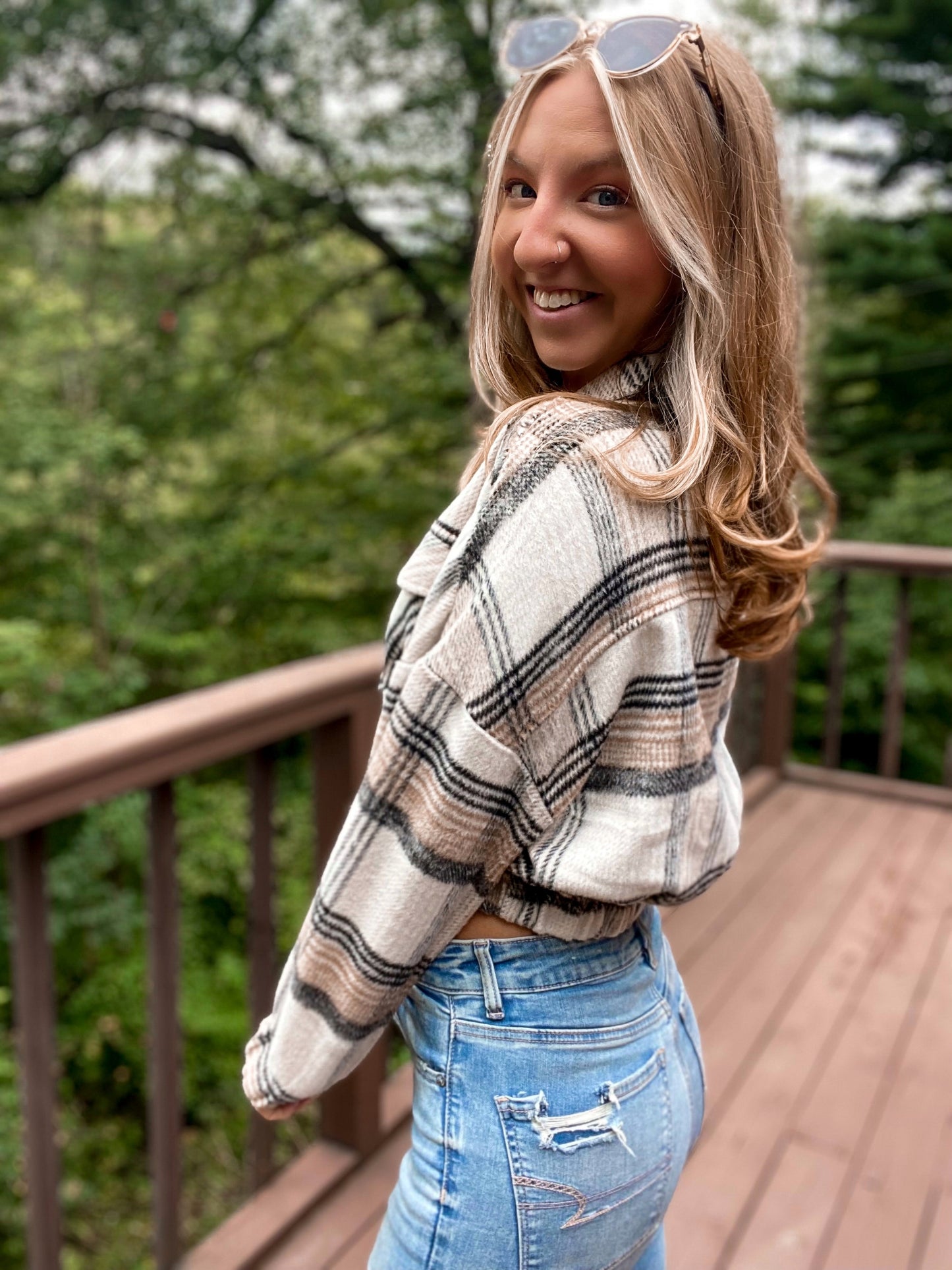 Plaid To The Bone: Cropped Chic Jacket