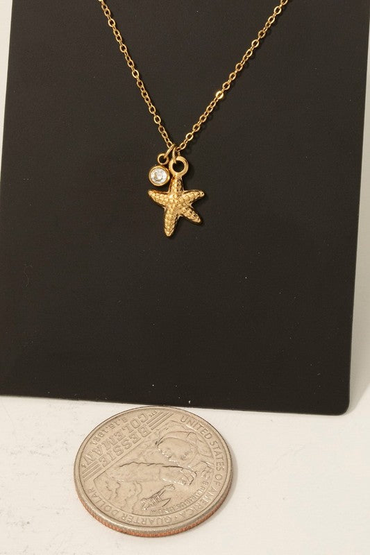 Starfish Charm Necklace