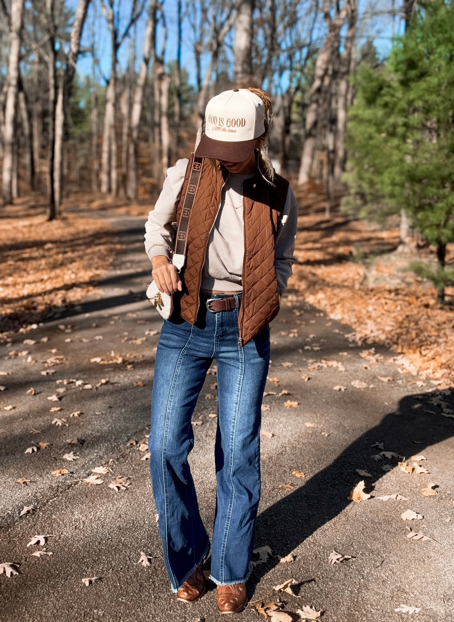 Cocoa Trim Quilted Cutie