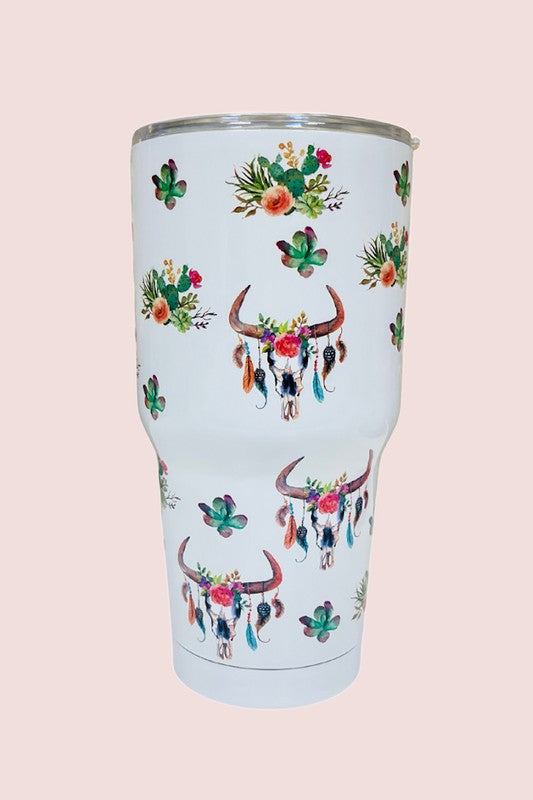 Boho Western Stainless Steel Travel Tumbler