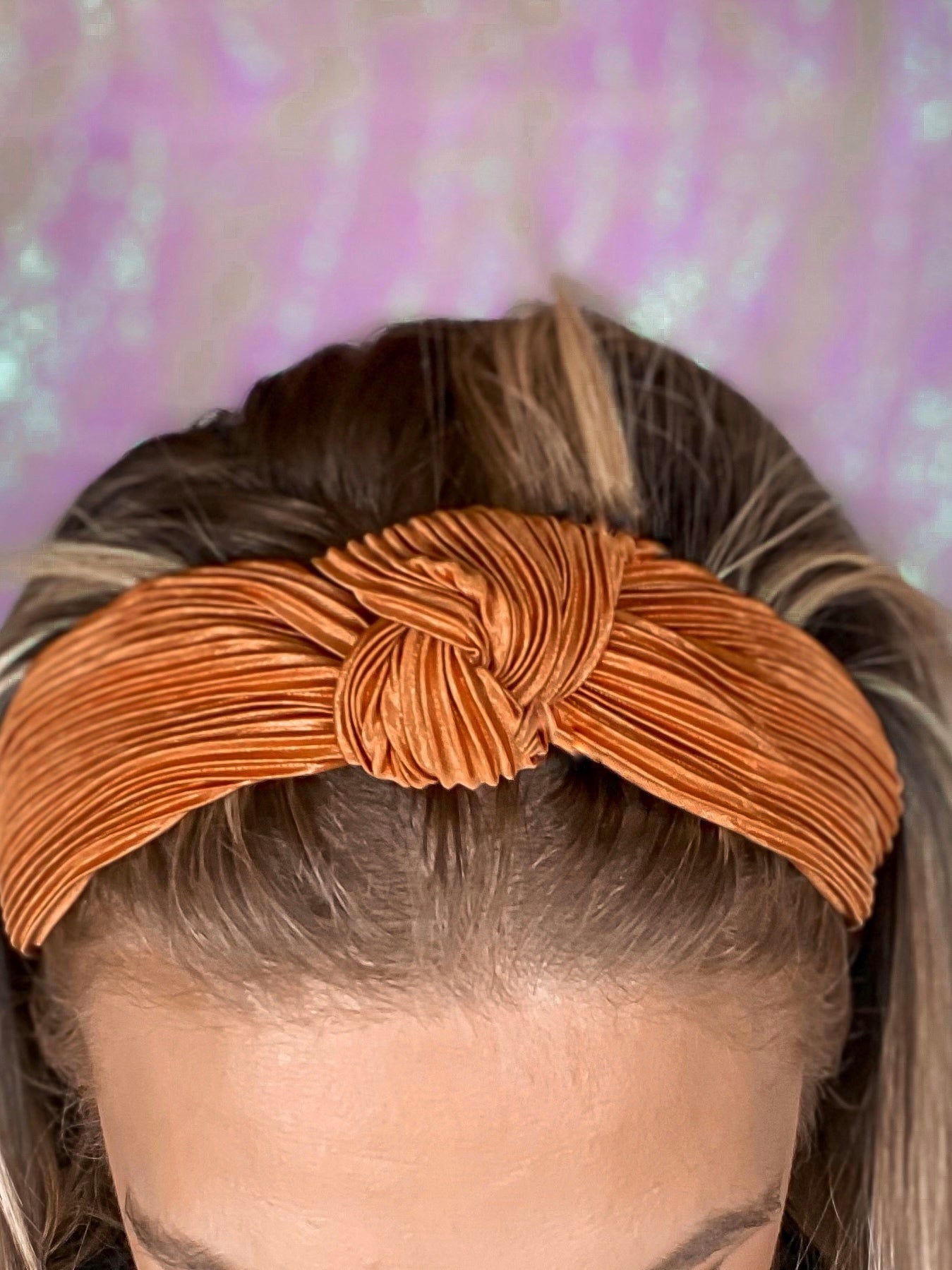 Pleated C Shaped Headband