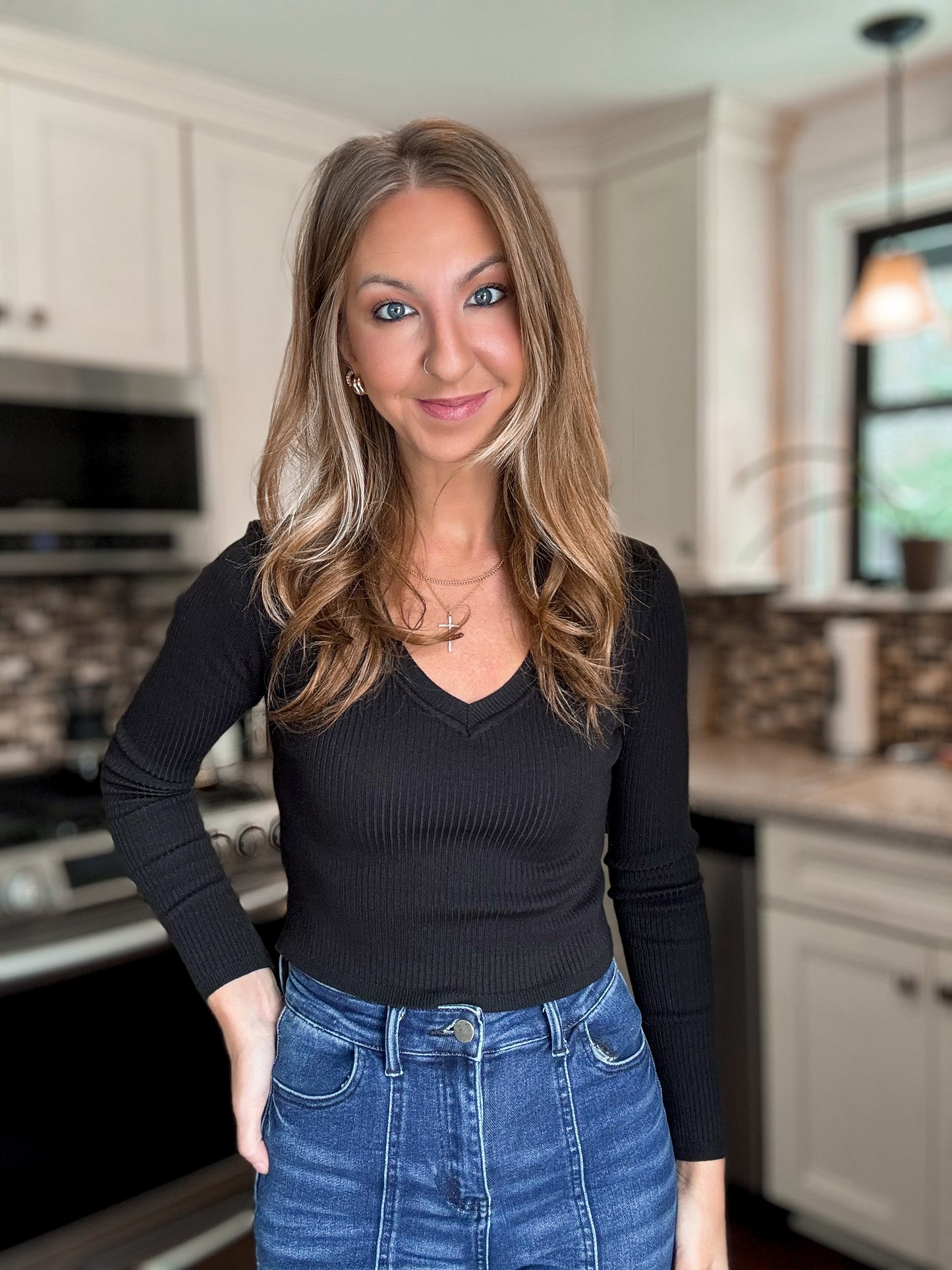 Ribbed Signature Long Sleeve